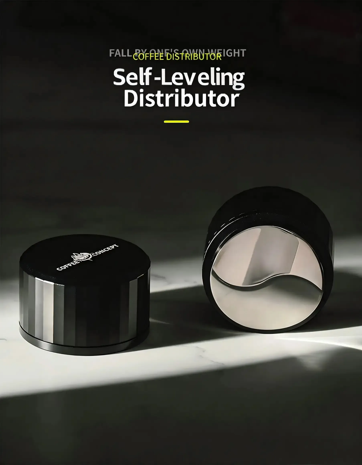 Gravity espresso distributor
