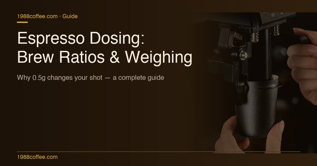 Espresso dosing brew ratios and weighing guide
