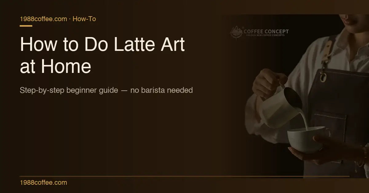 How to Do Latte Art at Home: Complete Beginner Guide (Step by Step) COFFEECONCEPT