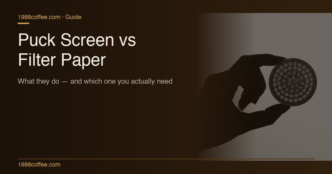 Espresso puck screen vs filter paper guide