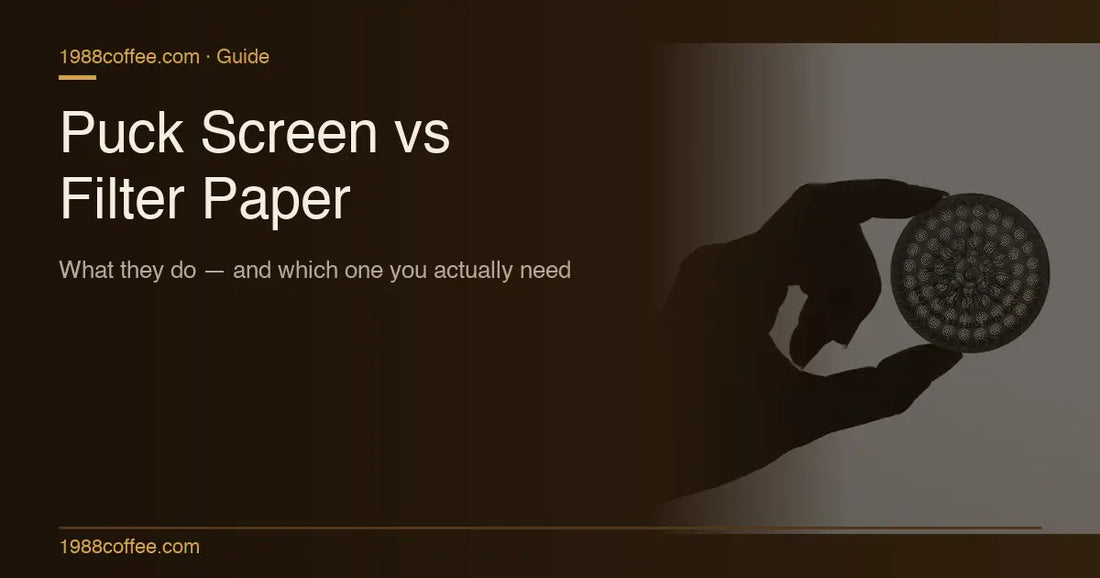 Espresso puck screen vs filter paper guide