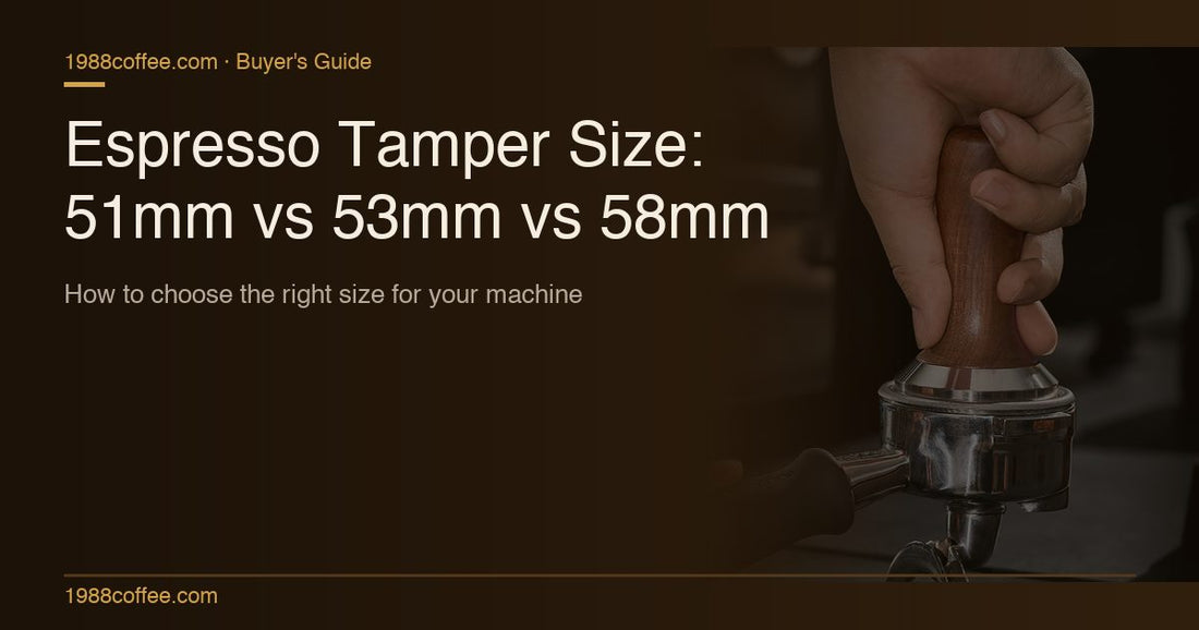 Espresso tamper size guide 51mm 53mm 58mm