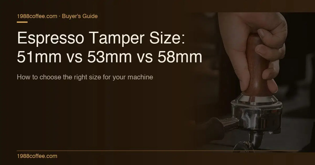 Espresso tamper size guide 51mm 53mm 58mm
