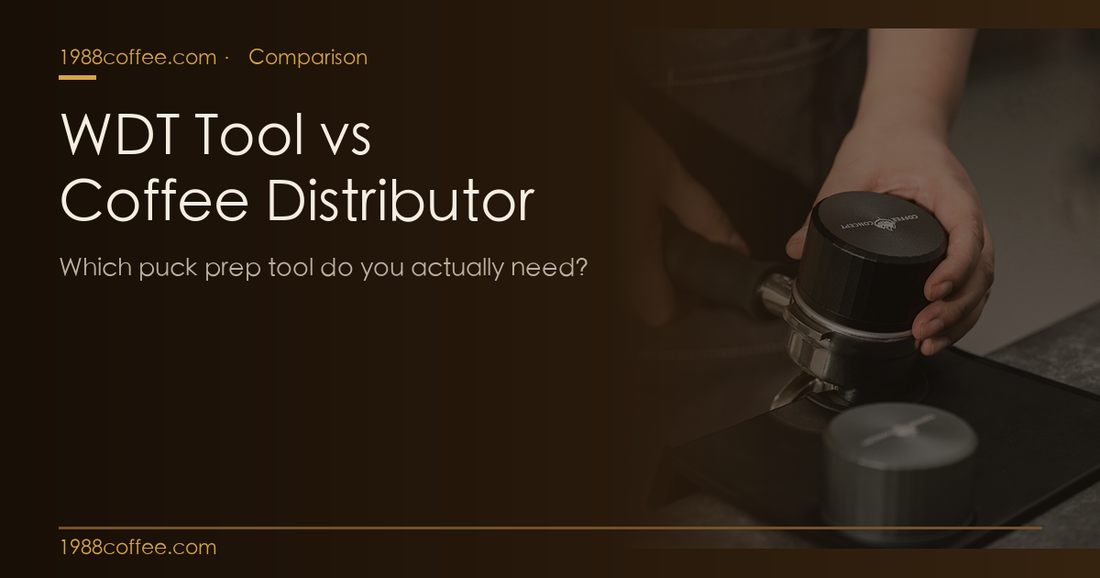WDT tool vs coffee distributor espresso puck prep comparison
