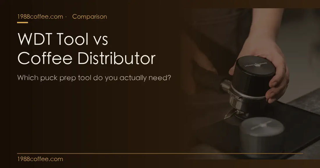 WDT tool vs coffee distributor espresso puck prep comparison