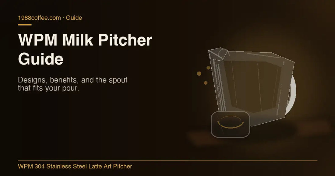 WPM milk pitcher guide for precision latte art pouring