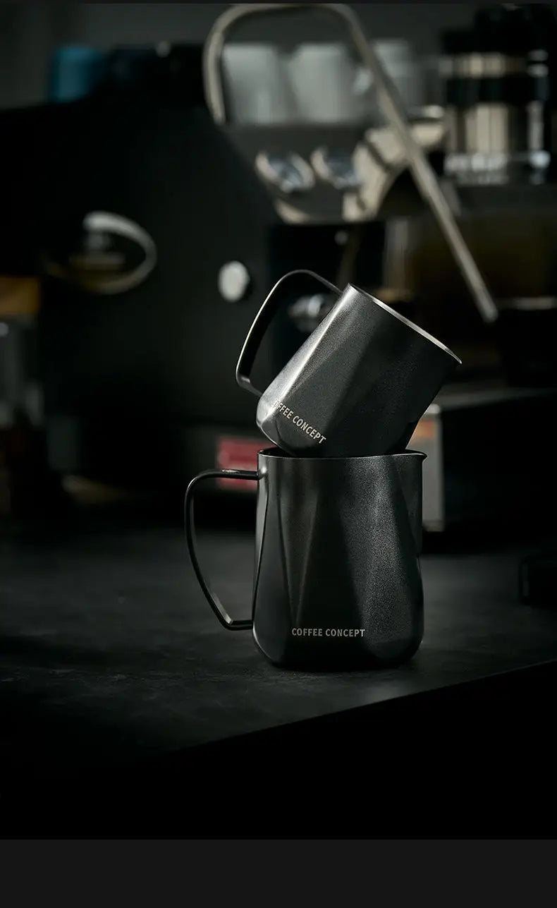 Best Geometric Milk Pitcher for Latte Art - Diamond Faceted 350ml/600ml - COFFEECONCEPT