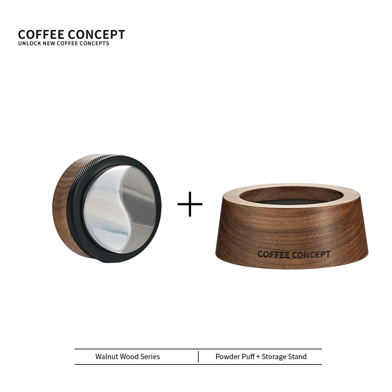 Walnut Espresso Tool Organizer Stand - Multi-Slot Storage for Tamper & Distributor Under $36 - COFFEECONCEPT