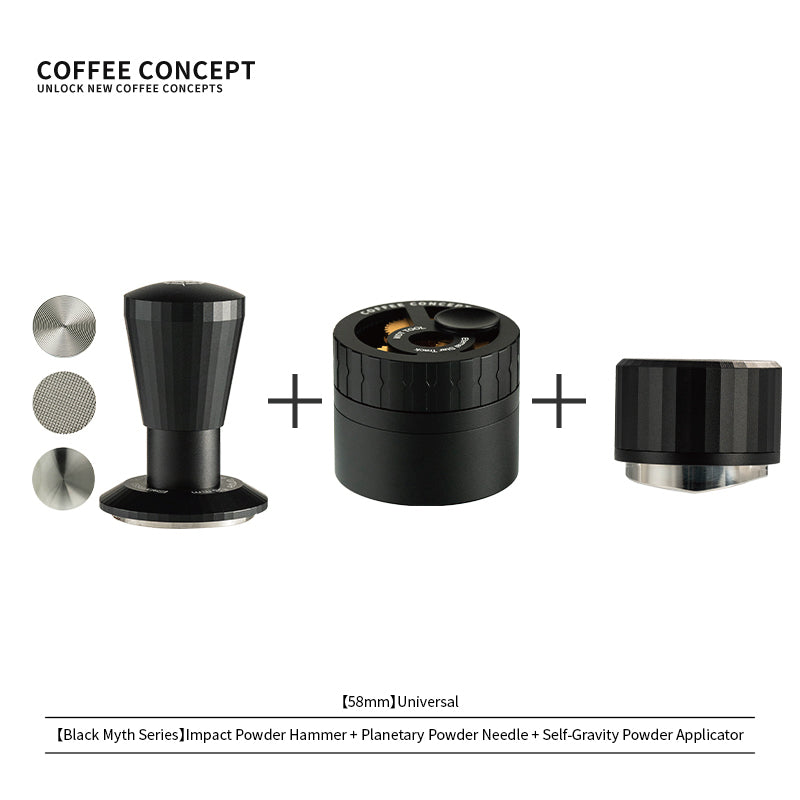 Black Myth Impact Tamper - 30LB Constant Force Spring Espresso Tamper Under $49 - COFFEECONCEPT