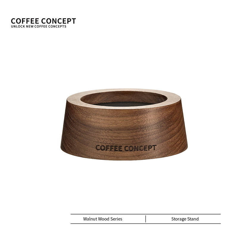 Walnut Espresso Tool Organizer Stand - Multi-Slot Storage for Tamper & Distributor Under $36 - COFFEECONCEPT