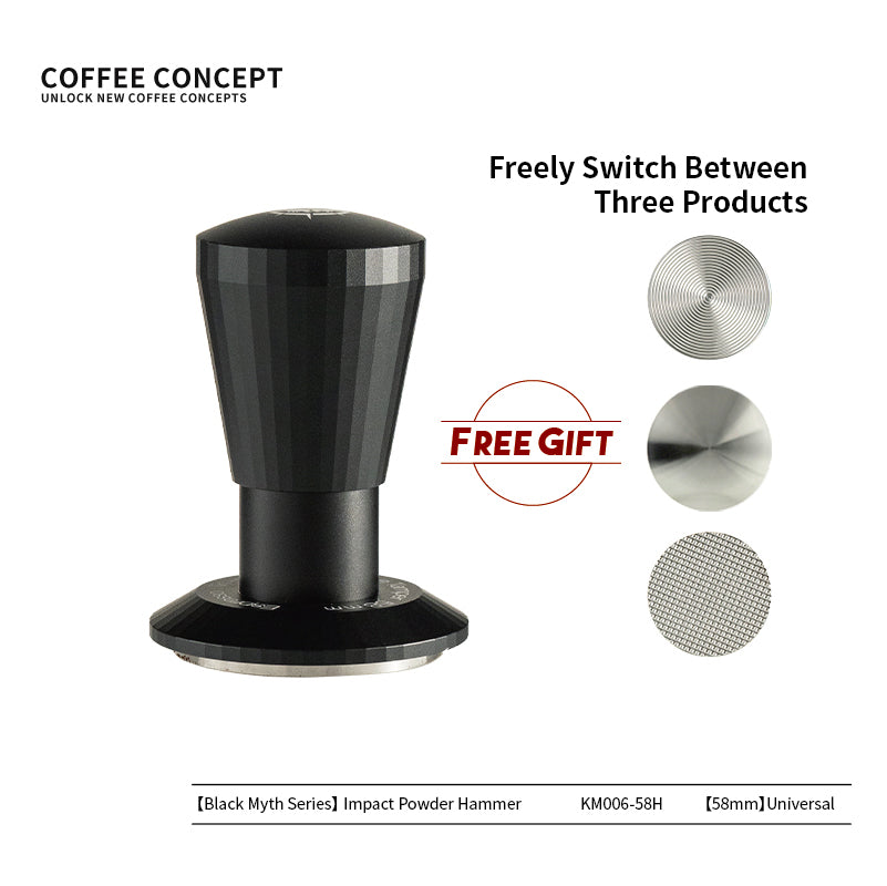 Black Myth Impact Tamper - 30LB Constant Force Spring Espresso Tamper Under $49 - COFFEECONCEPT