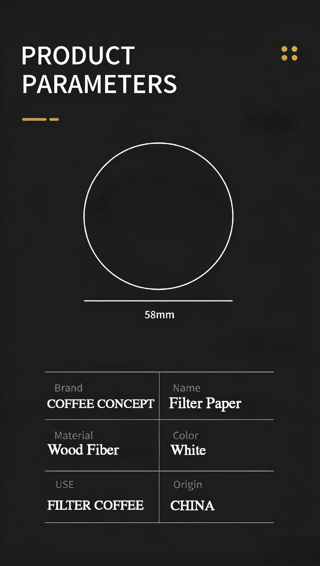 Espresso Puck Screen Filter Paper 51/53/58mm - Easy Basket Cleanup 100 Sheets Under $5 espresso puck screen product photo | COFFEECONCEPT