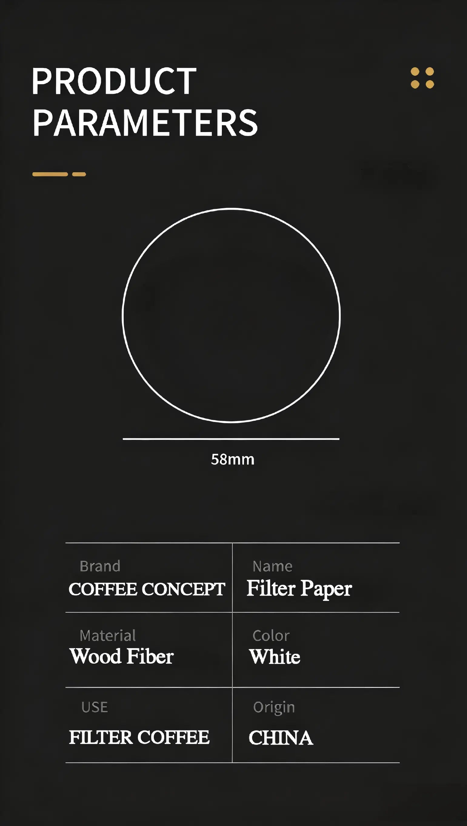 Espresso Puck Screen Filter Paper 51/53/58mm - Easy Basket Cleanup 100 Sheets Under $5 espresso puck screen product photo | COFFEECONCEPT