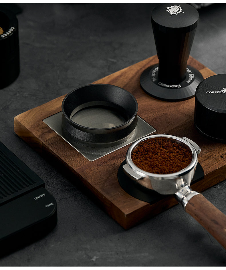 Magnetic Coffee Dosing Ring, Anti-static & Anti-fly Powder Receiver for Grinder, Dosing Funnel 51/53/58mm, High Outer Clip COFFEECONCEPT