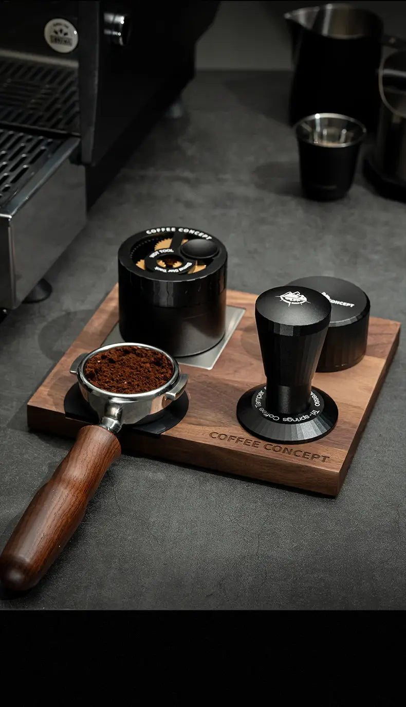 Black Myth Impact Tamper - 30LB Constant Force Spring Espresso Tamper Under $49 - COFFEECONCEPT