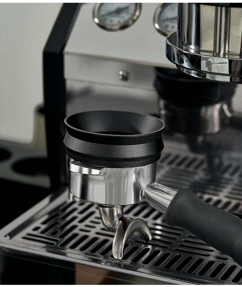 Magnetic Coffee Dosing Ring, Anti-static & Anti-fly Powder Receiver for Grinder, Dosing Funnel 51/53/58mm, High Outer Clip COFFEECONCEPT