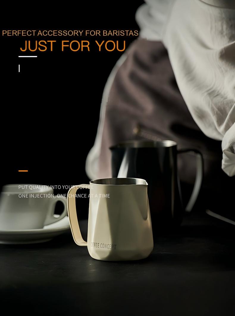 Best Geometric Milk Pitcher for Latte Art - Diamond Faceted 350ml/600ml - COFFEECONCEPT