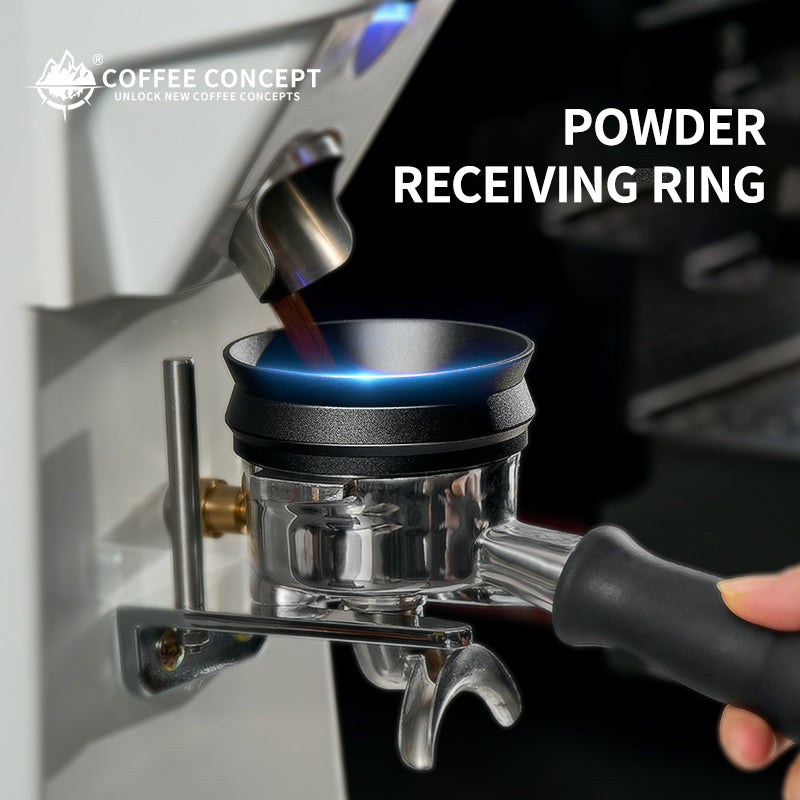 Magnetic anti-static coffee dosing ring powder receiver for espresso grinder 51mm 53mm 58mm funnel