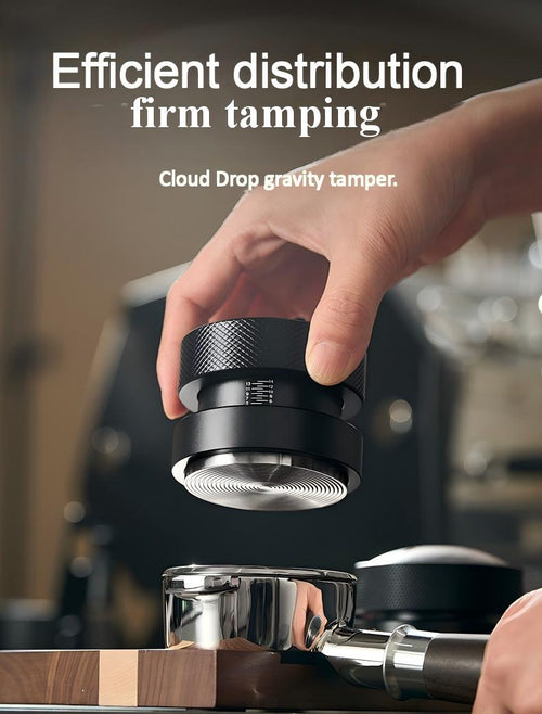 Cloud Fall 3-in-1 Gravity Distributor Tamper Walnut Handle – COFFEECONCEPT