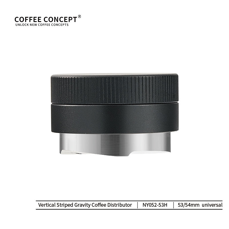 Vertical Striped Gravity Espresso Distributor - Stainless Steel Self-Leveling Tool 51/53/58mm From $16 COFFEECONCEPT