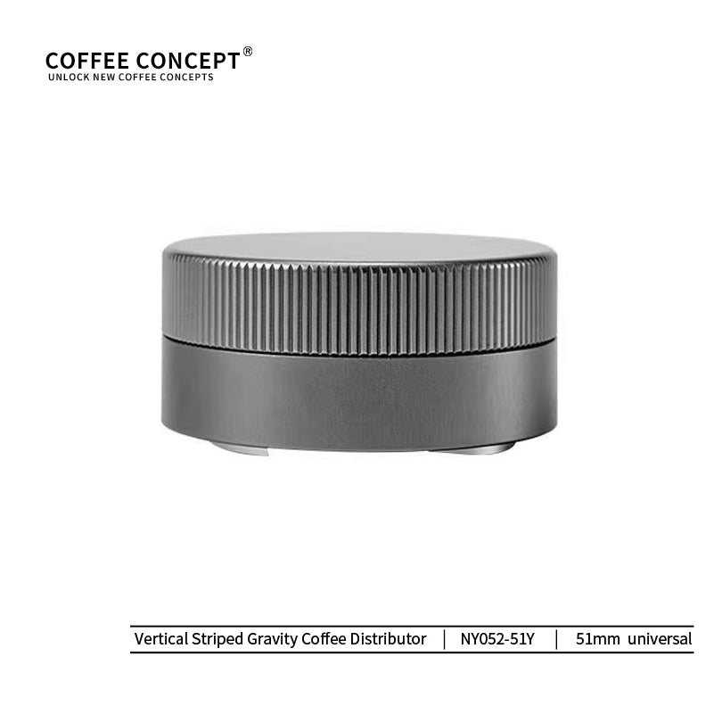 Vertical Striped Gravity Espresso Distributor - Stainless Steel Self-Leveling Tool 51/53/58mm From $16 COFFEECONCEPT