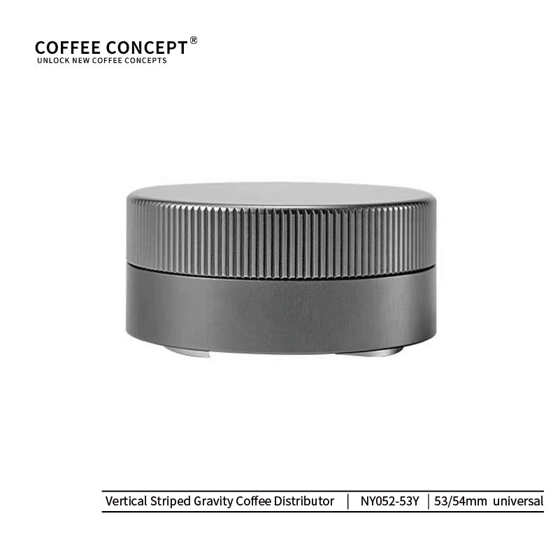Vertical Striped Gravity Espresso Distributor - Stainless Steel Self-Leveling Tool 51/53/58mm From $16 COFFEECONCEPT