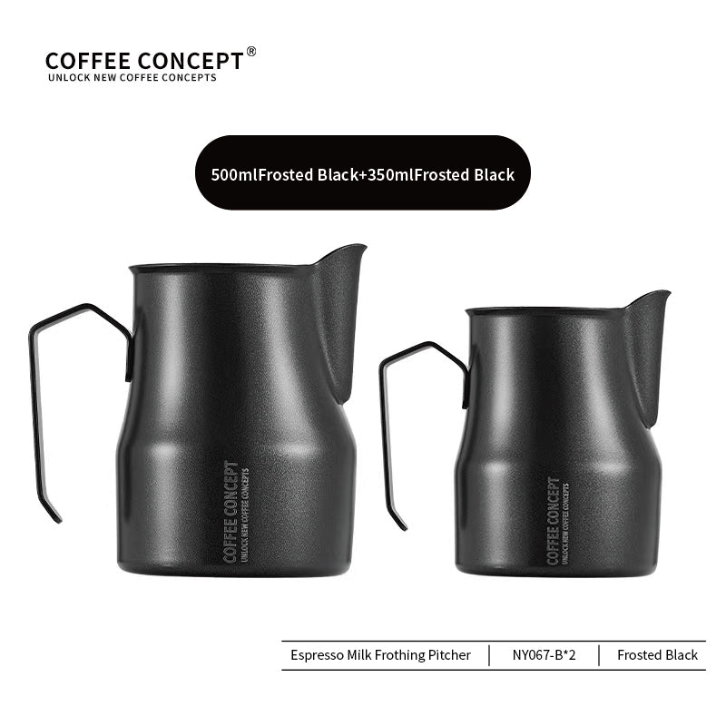 COFFEE CONCEPT Bell Milk Pitcher | 500ml Stainless Steel Latte Art Steaming Jug | Tapered Spout for Cappuccino & Flat White COFFEECONCEPT