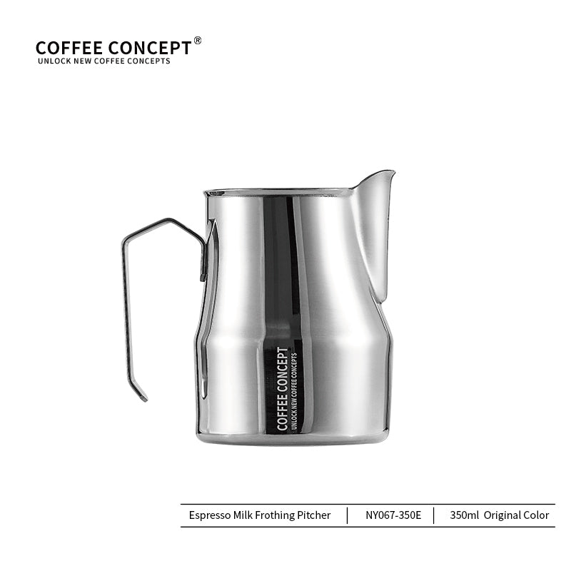 COFFEE CONCEPT Bell Milk Pitcher | 500ml Stainless Steel Latte Art Steaming Jug | Tapered Spout for Cappuccino & Flat White COFFEECONCEPT