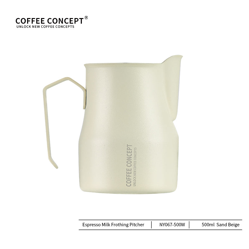 COFFEE CONCEPT Bell Milk Pitcher | 500ml Stainless Steel Latte Art Steaming Jug | Tapered Spout for Cappuccino & Flat White COFFEECONCEPT