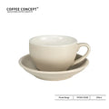 Sawada Coffee Cup & Saucer Set, Professional Latte Art Cup, Thick Ceramic Espresso Cup for Pattern Design COFFEECONCEPT