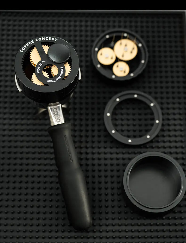 WDT Espresso Tool Black Finish Overhead View – COFFEECONCEPT