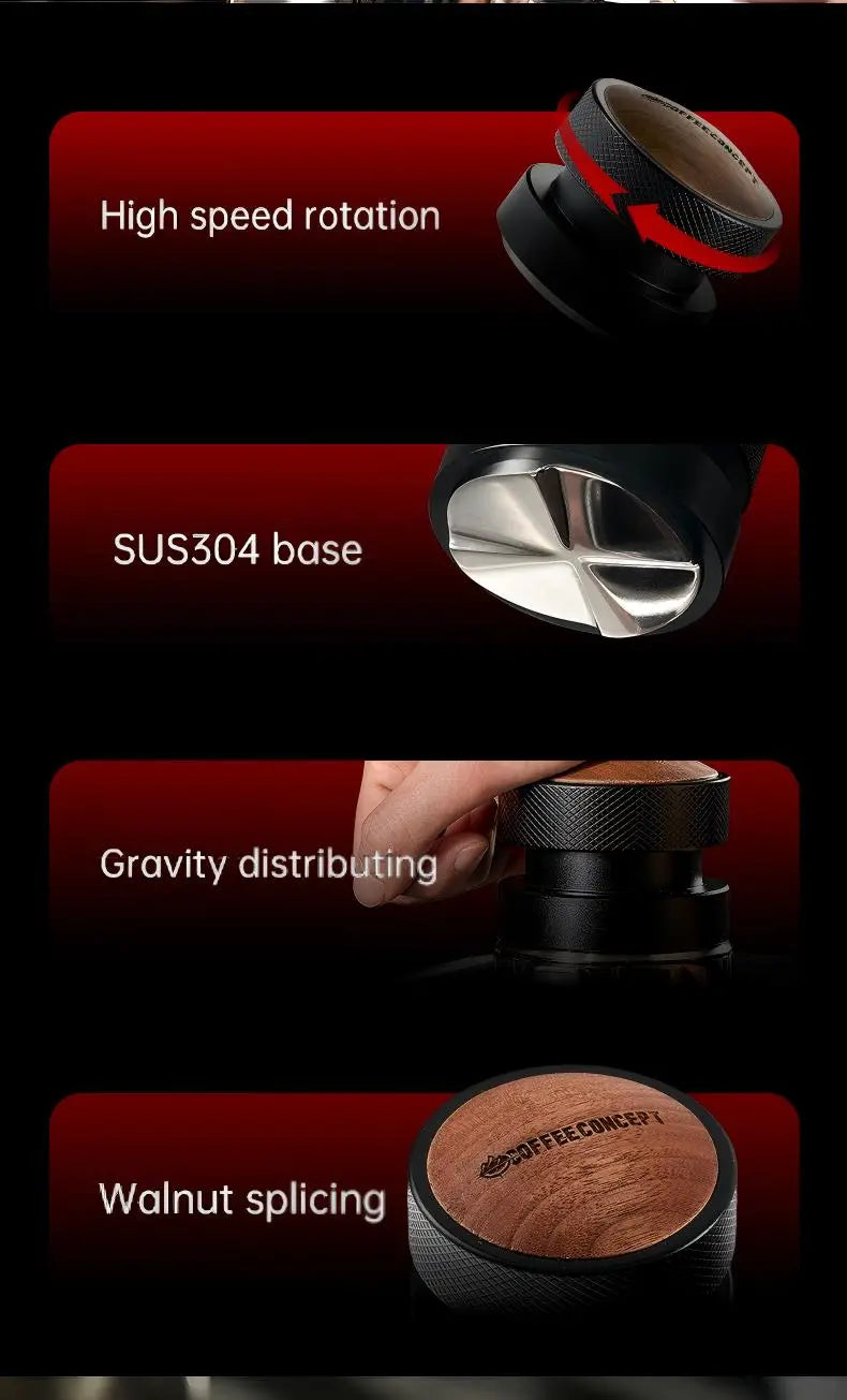 Gravity Espresso Distributor 51/53/58mm - Cloud Drop Self-Leveling Tool espresso distributor top view | COFFEECONCEPT