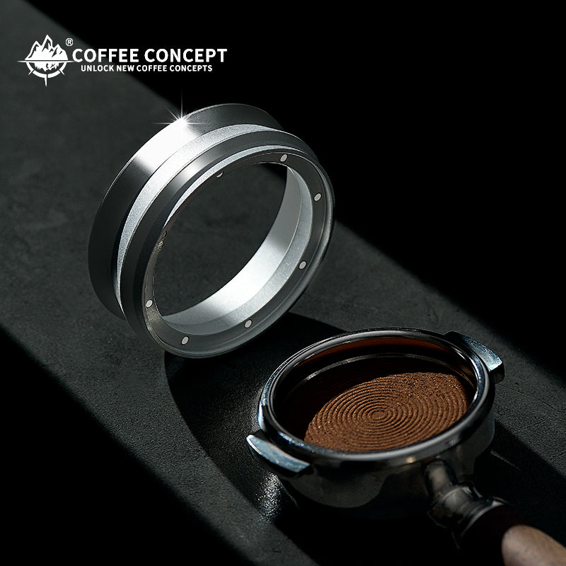 Magnetic Coffee Dosing Ring, Anti-static & Anti-fly Powder Receiver for Grinder, Dosing Funnel 51/53/58mm, High Outer Clip COFFEECONCEPT