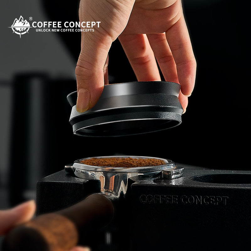 Magnetic Coffee Dosing Ring, Anti-static & Anti-fly Powder Receiver for Grinder, Dosing Funnel 51/53/58mm, High Outer Clip COFFEECONCEPT