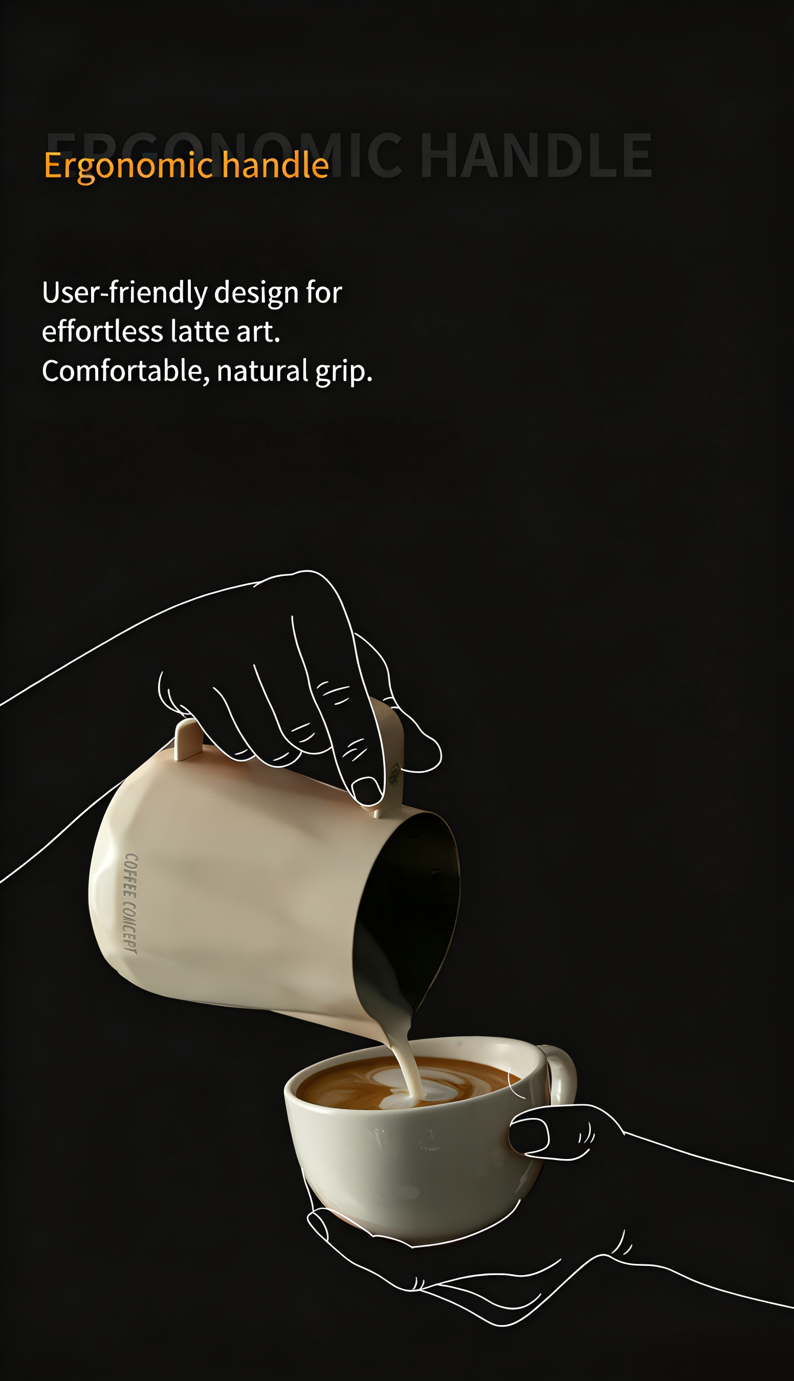 Best Geometric Milk Pitcher for Latte Art - Diamond Faceted 350ml/600ml - COFFEECONCEPT