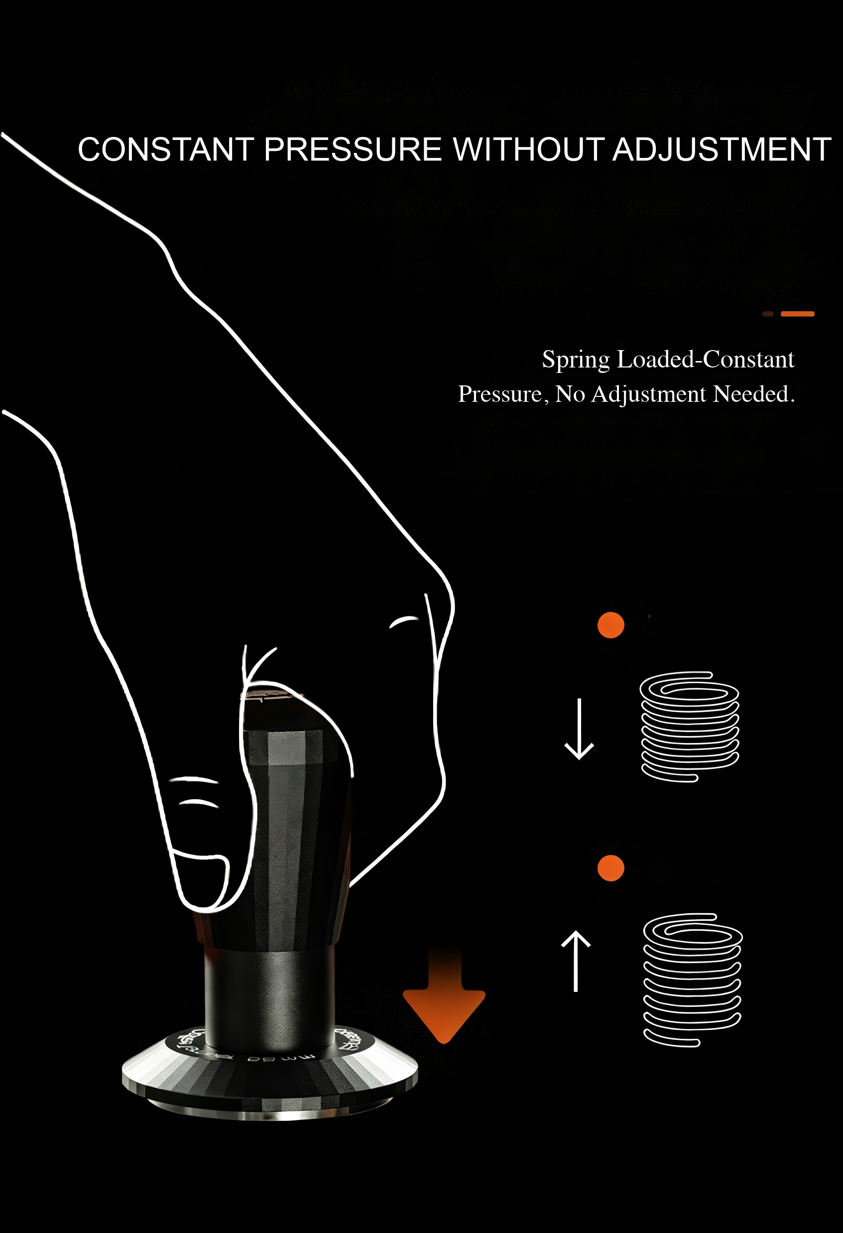 Black Myth Impact Tamper - 30LB Constant Force Spring Espresso Tamper Under $49 - COFFEECONCEPT