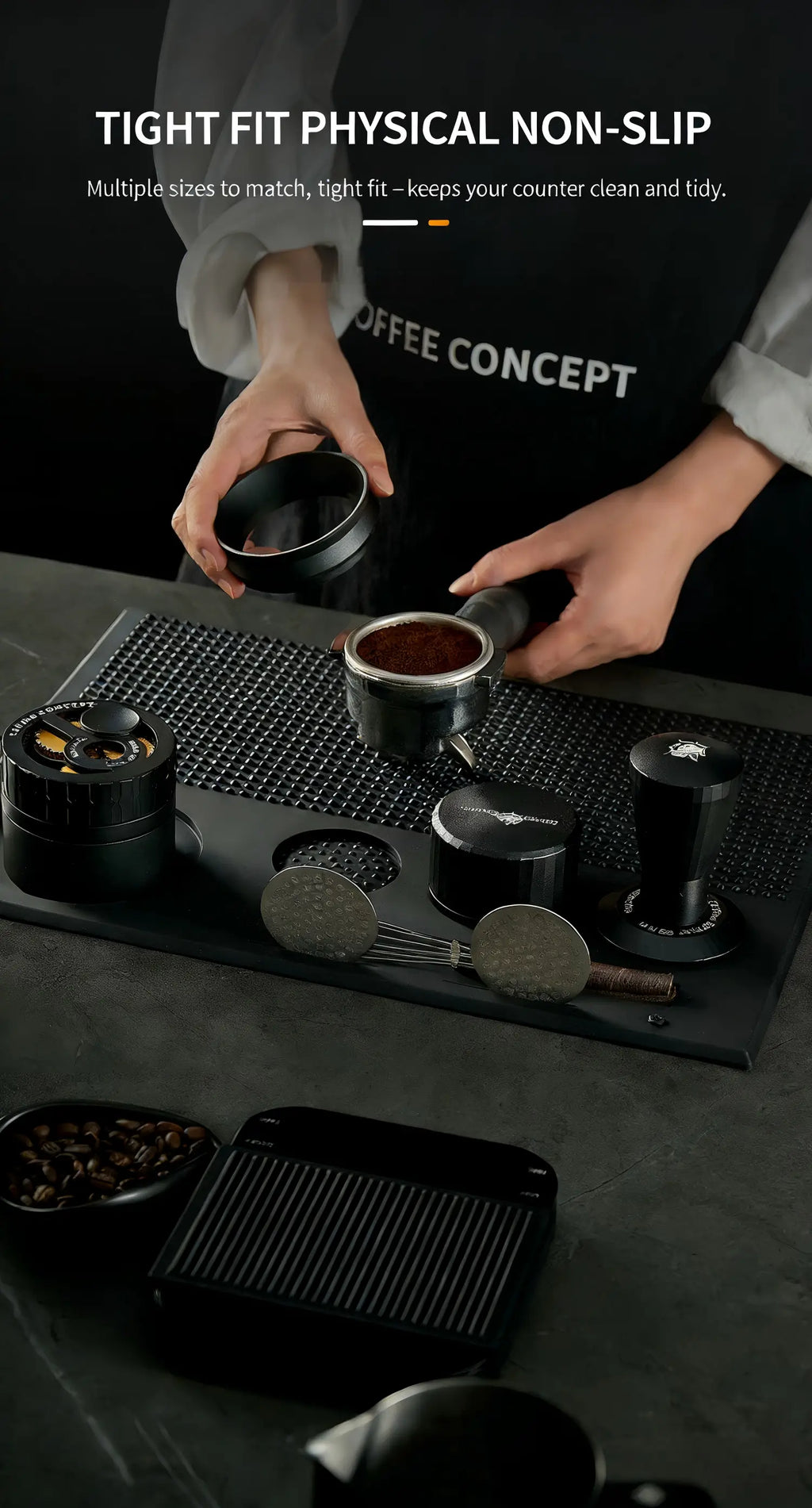 Tamping Mat Non-Slip Base Detail Shot – COFFEECONCEPT
