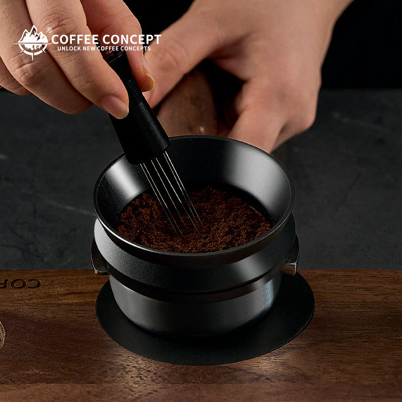 Magnetic Coffee Dosing Ring, Anti-static & Anti-fly Powder Receiver for Grinder, Dosing Funnel 51/53/58mm, High Outer Clip COFFEECONCEPT
