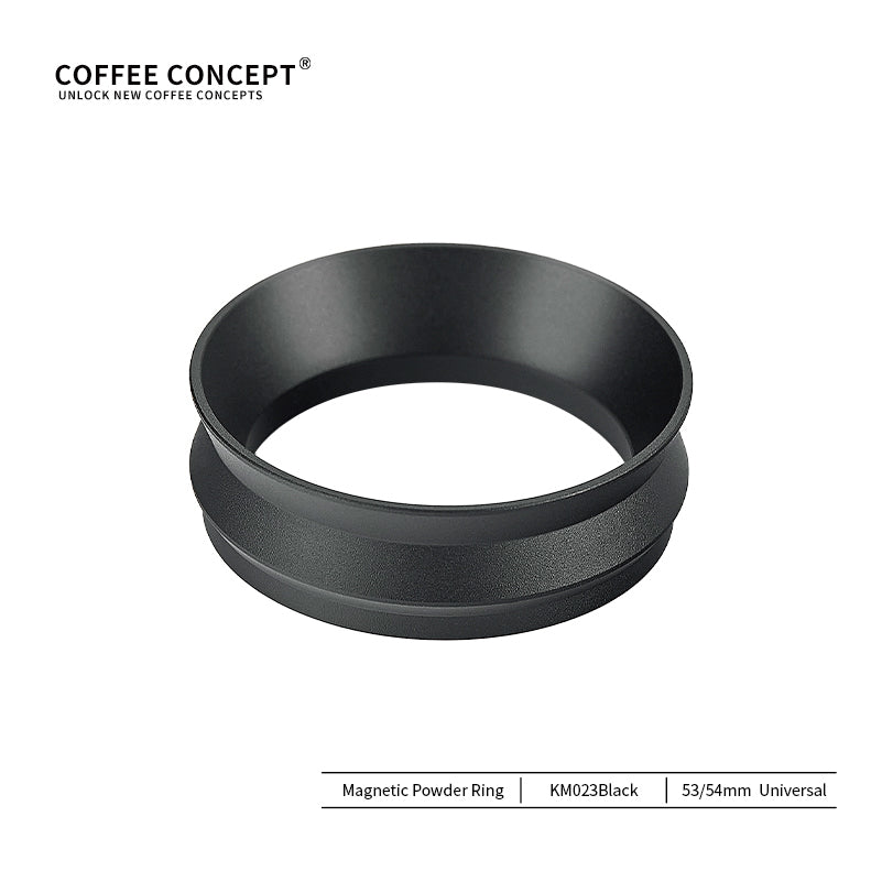 Magnetic Coffee Dosing Ring, Anti-static & Anti-fly Powder Receiver for Grinder, Dosing Funnel 51/53/58mm, High Outer Clip COFFEECONCEPT