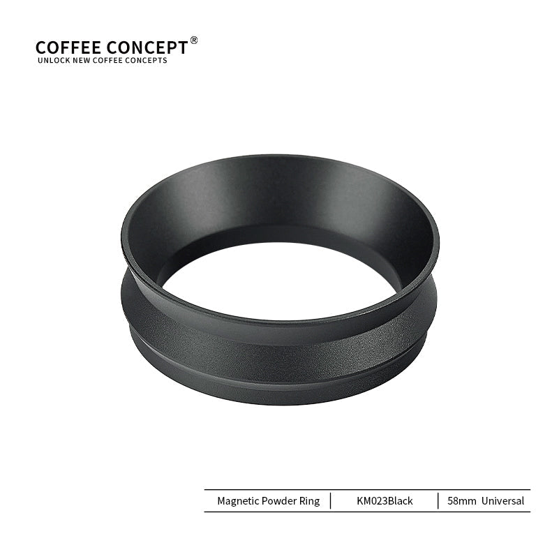 Magnetic Coffee Dosing Ring, Anti-static & Anti-fly Powder Receiver for Grinder, Dosing Funnel 51/53/58mm, High Outer Clip COFFEECONCEPT