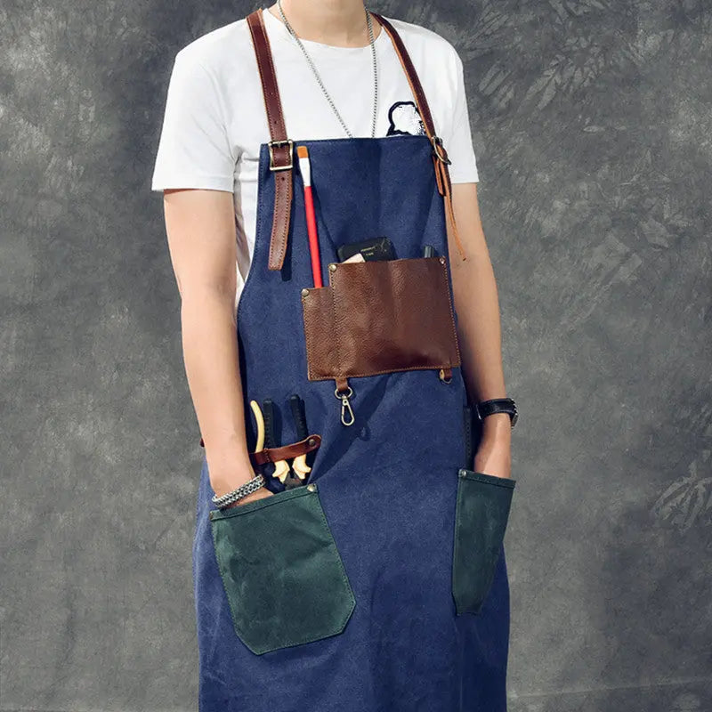 Retro Canvas Barista Work Apron - detail view 2