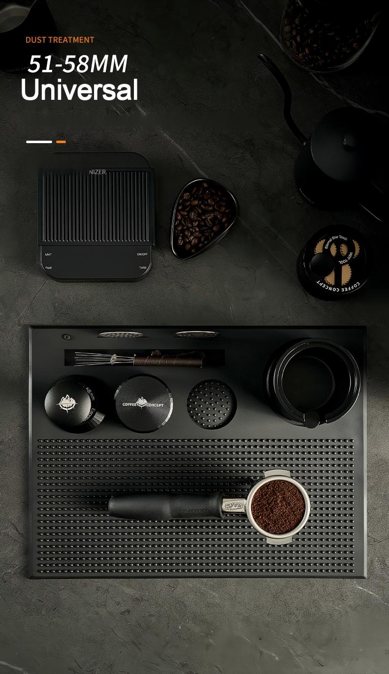 Espresso Tamping Mat with Corner Pocket for Tamper Storage – COFFEECONCEPT