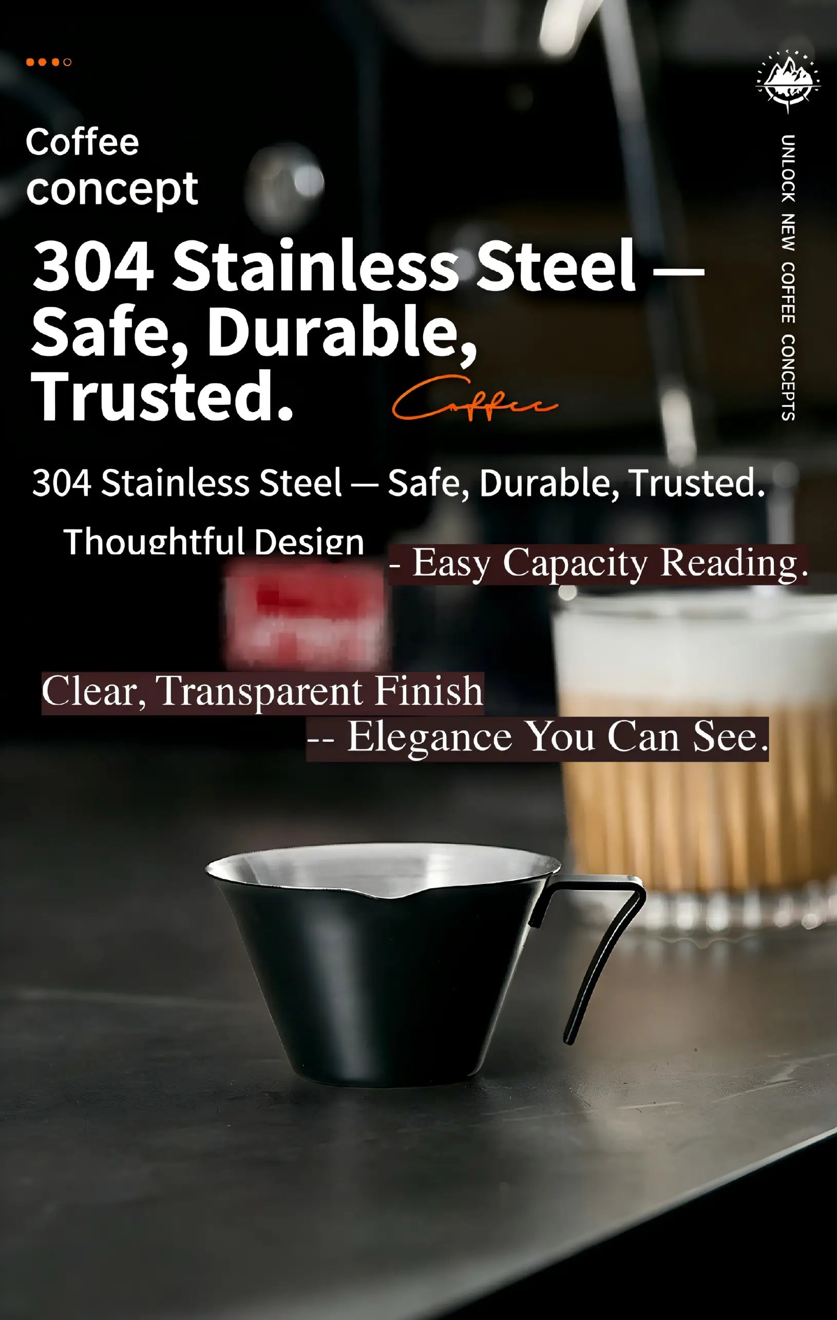 Best Espresso Shot Glass with Measurement Scale - Volca - view 6 | COFFEECONCEPT