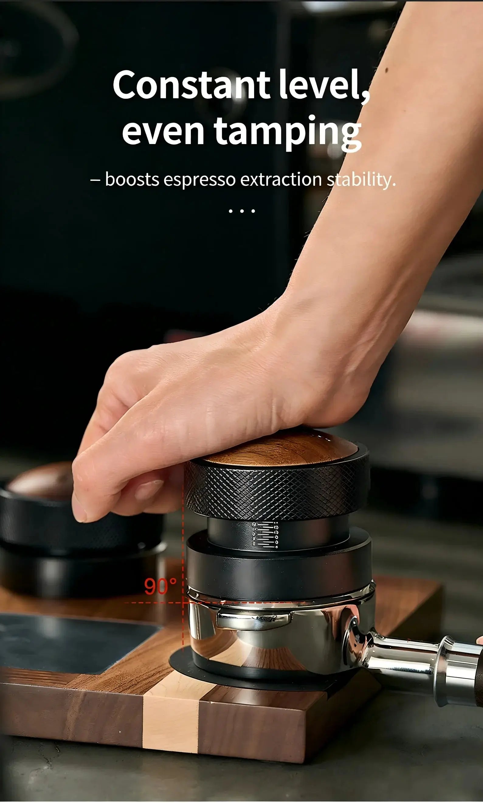 Cloud Fall Distributor Tamper Combo in Use – COFFEECONCEPT