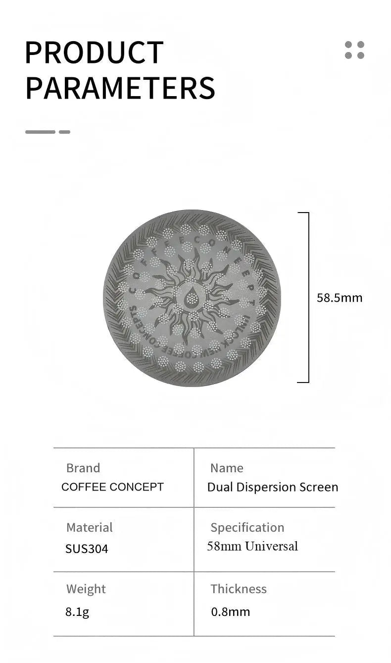 Double Layer Dispersion Screen Espresso Extraction Demo – COFFEECONCEPT