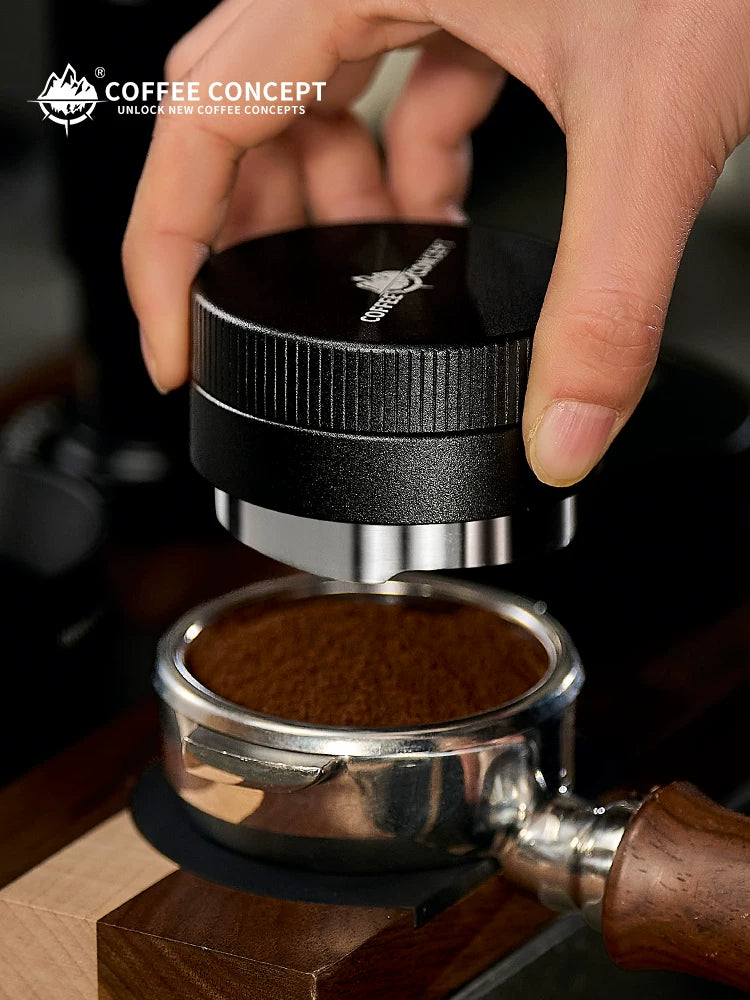 Vertical Striped Gravity Espresso Distributor - Stainless Steel Self-Leveling Tool 51/53/58mm From $16 COFFEECONCEPT