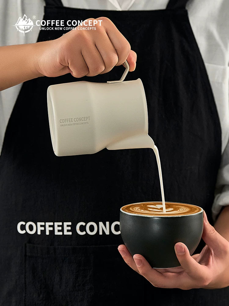 COFFEE CONCEPT Bell Milk Pitcher | 500ml Stainless Steel Latte Art Steaming Jug | Tapered Spout for Cappuccino & Flat White COFFEECONCEPT