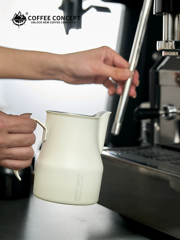 COFFEE CONCEPT Bell Milk Pitcher | 500ml Stainless Steel Latte Art Steaming Jug | Tapered Spout for Cappuccino & Flat White COFFEECONCEPT