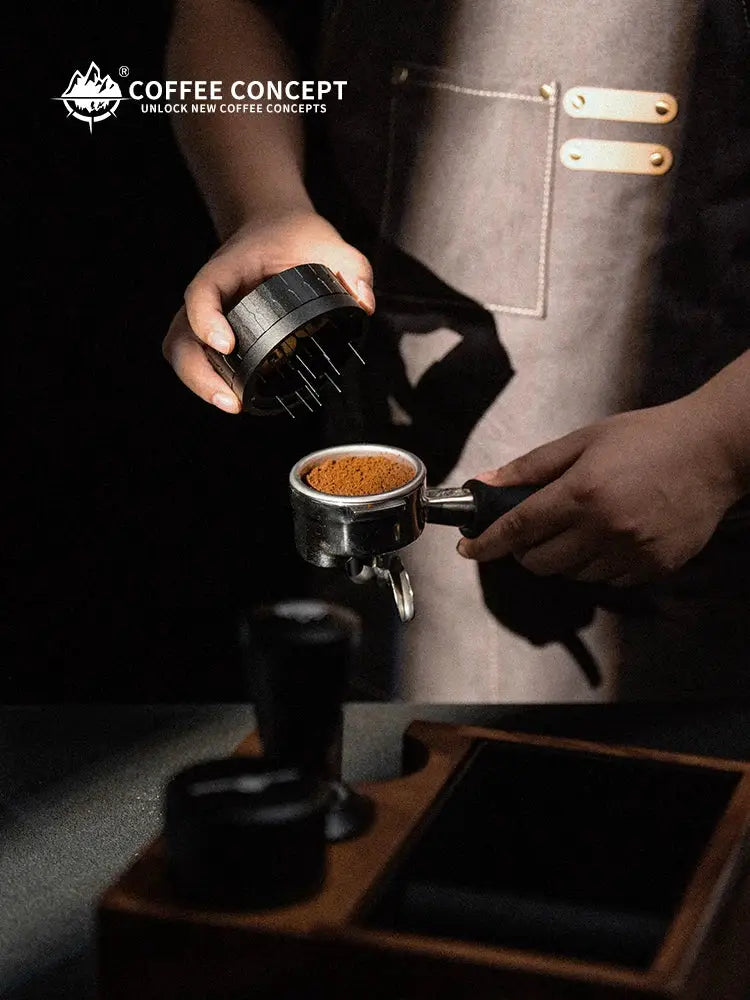 COFFEE CONCEPT Black Myth Planetary WDT Tool | Rotary Needle Distributor | 51/54/58mm COFFEECONCEPT