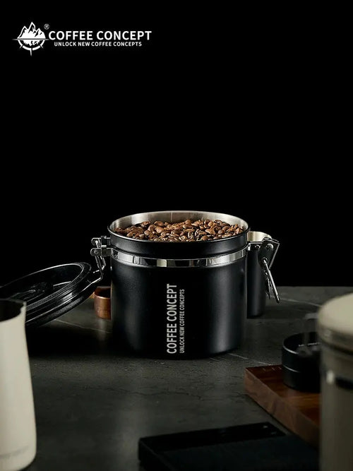 COFFEECONCEPT Airtight Coffee Canister - 1.2L/1.5L Vacuum Seal One-Way Valve for Fresh Beans coffee product photo | COFFEECONCEPT